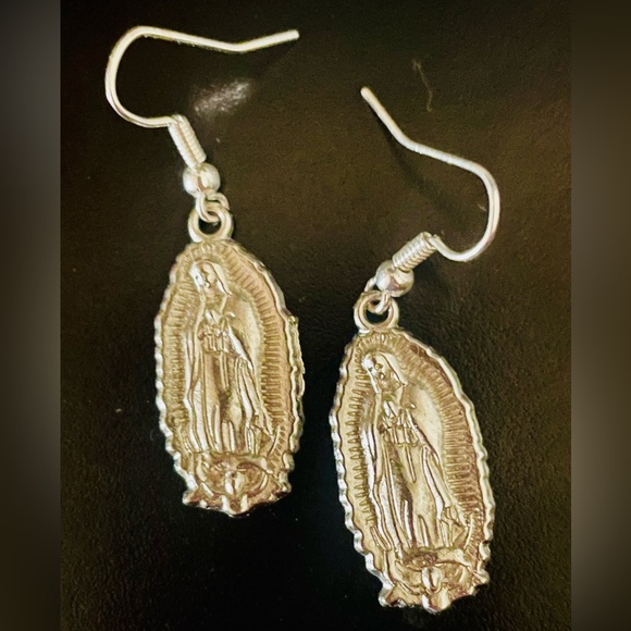 Our Lady of Guadalupe Silver Earrings/ Virgin of Guadalupe Silver Earrings, NWOT - Picture 3 of 7